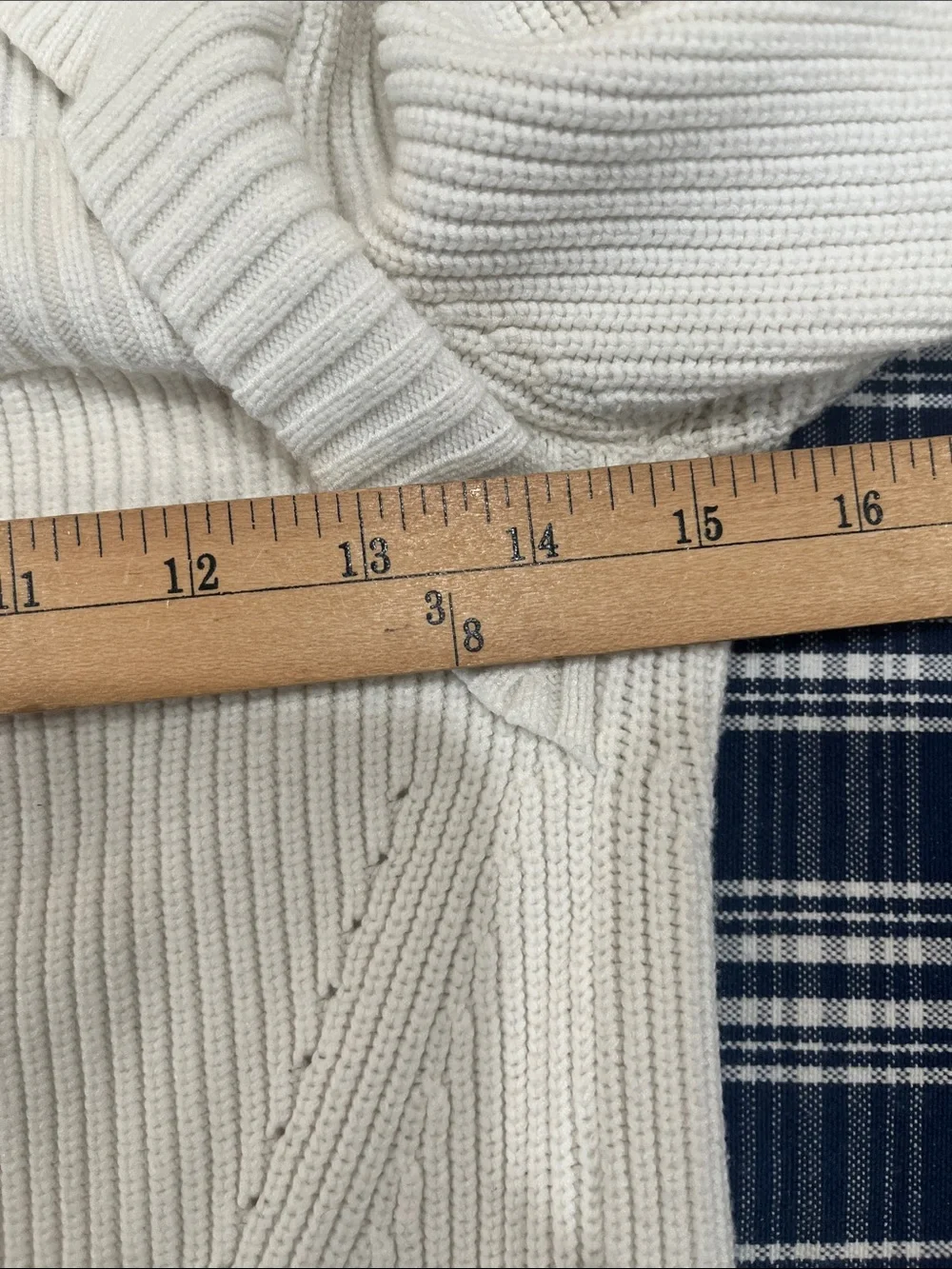 Bailey 44 Ivory Balloon Sleeve Ribbed Sweater Women's Size S Cozy Comfy
